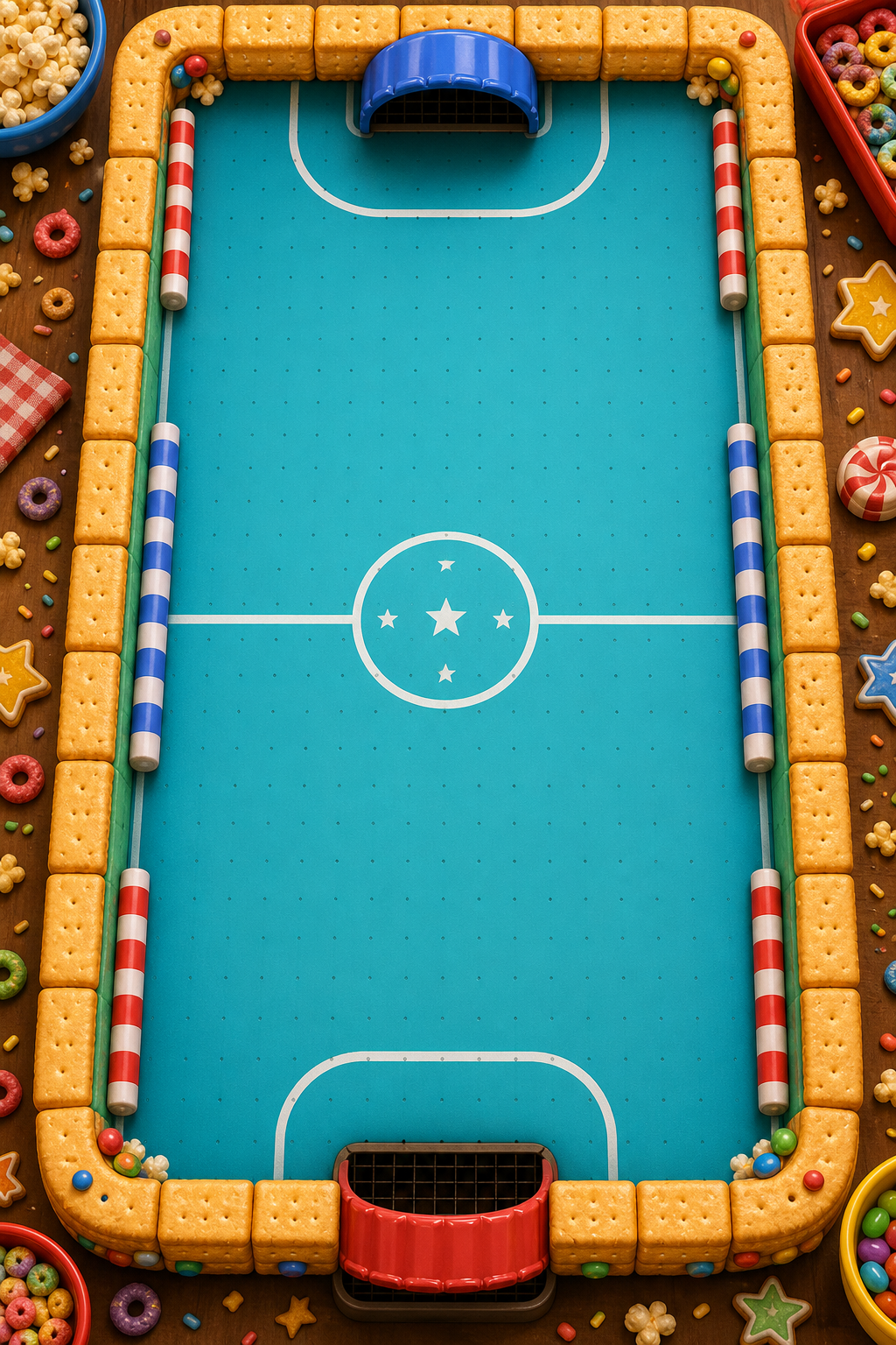 Snack Table Stadium air hockey board